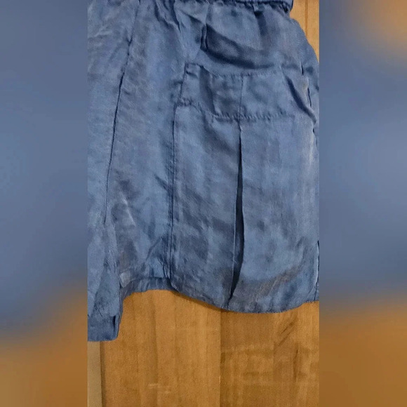 ZARA Blue silky pull on shorts.  Size XS NWT - Picture 7 of 12